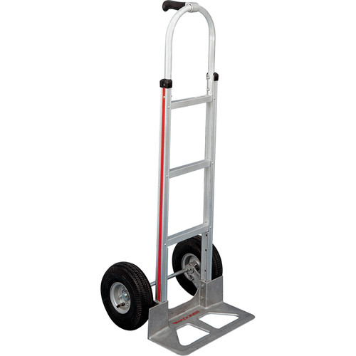 Magliner HMA117UA4 Straight-Back Hand Truck with 10" 4-Ply Pneumatic Wheels and Single-Grip Handle