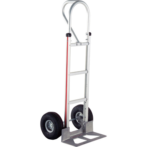 Magliner HMK15AUA4 Straight-Back Hand Truck with 10" 4-Ply Pneumatic Wheels and Vertical Loop Handle (Unassembled)