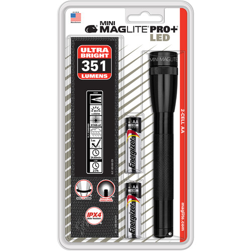 Maglite Mini Maglite Pro 2AA LED Flashlight (Black, Presentation Box)