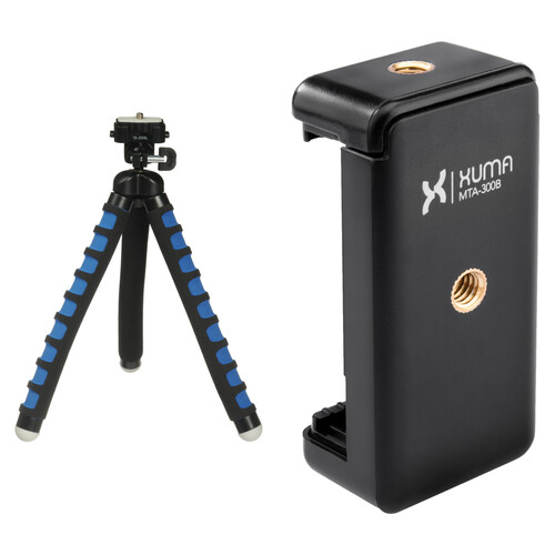 Magnus Bendable Tabletop Tripod with Smartphone Mount (Blue)