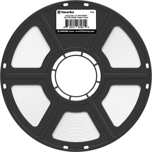 MakerBot 1.75mm PLA True Color Series Filament (2.2 lb, True White)