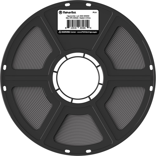MakerBot 1.75mm PLA True Color Series Filament (2.2 lb, Gray)