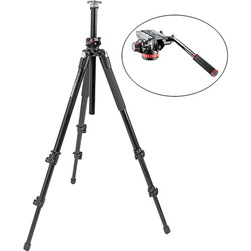 Manfrotto 055XPROB Tripod & 502HD Flat Base Head Kit