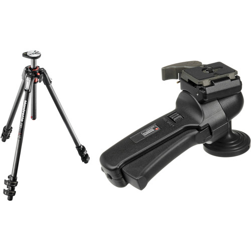 Manfrotto MT190CXPRO3 Carbon Fiber Tripod Kit with 322RC2 Grip Action Ballhead and RC2 Quick Release System