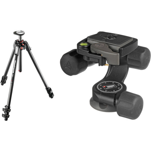 Manfrotto MT190CXPRO3 Carbon Fiber Tripod Kit with 460MG 3D Magnesium Head with Quick Release System