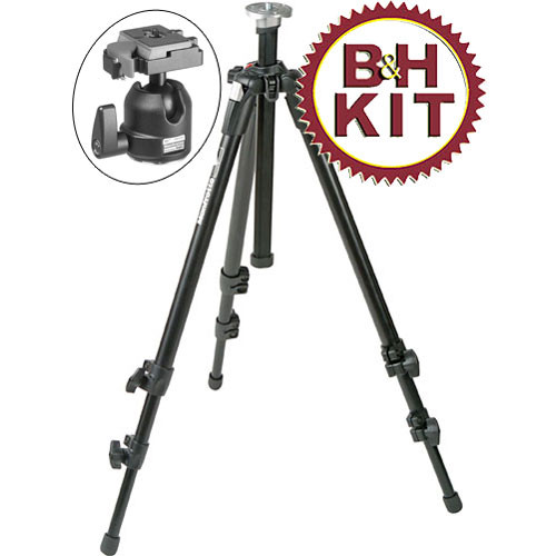 Manfrotto 190XDB Tripod Legs (Black) with 486RC2 Compact Ballhead