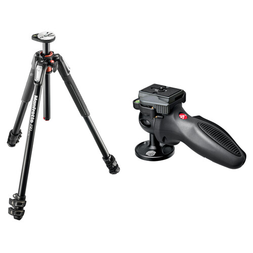 Manfrotto MT190XPRO3 Aluminum Tripod Kit with 324RC2 Joystick Head and Quick Release System