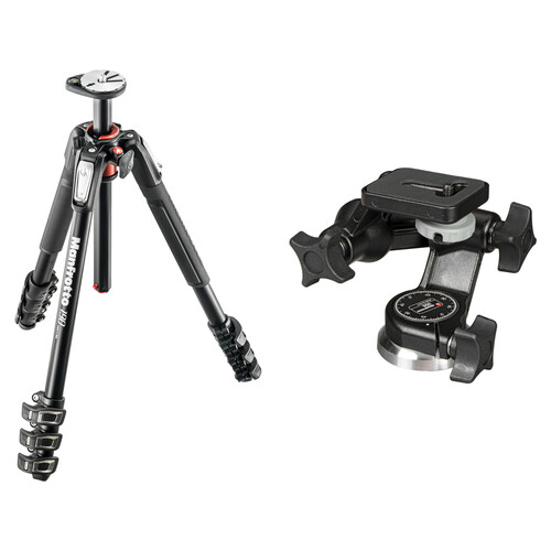 Manfrotto MT190XPRO4 Aluminum Tripod Kit with 056 3D Junior Head