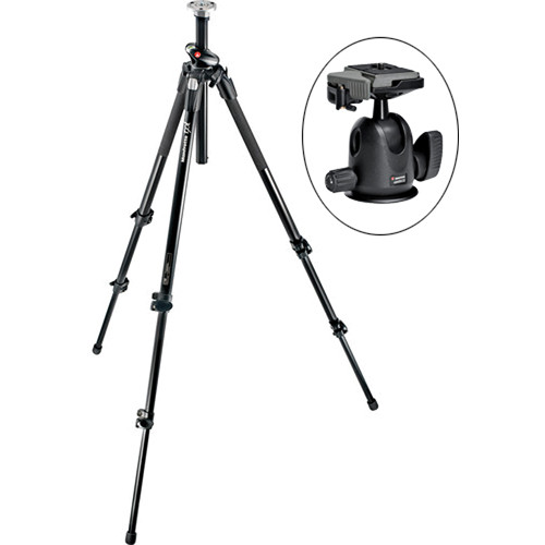 Manfrotto 190XPROL Aluminum Tripod with 496RC2 Compact Ball Head