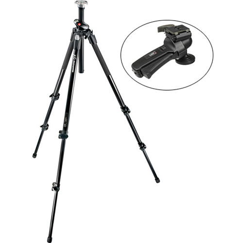 Manfrotto 190XPROL Aluminum Tripod with 322RC2 Grip Action Ballhead Kit