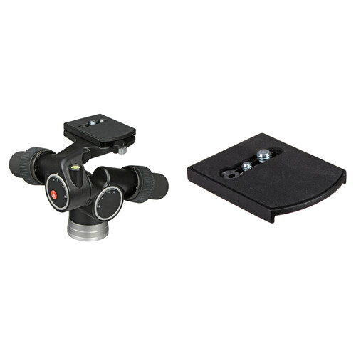 Manfrotto 405 3-Way, Geared Pan-and-Tilt Head Kit with 410PL Quick Release Plates