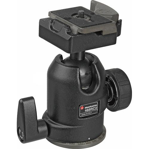 Manfrotto 488RC2 Midi Ball Head with Rapid Connect 2 System (Quick Release)