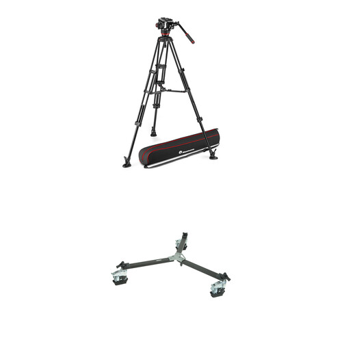 Manfrotto 504X Fluid Head, Aluminum Tripod & Dolly System
