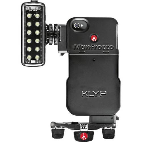 Manfrotto KLYP Case for iPhone 4/4S + ML120 LED Light + POCKET Tripod