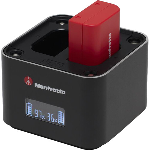 Manfrotto ProCUBE 3 Professional Twin Charger for Select Olympus Batteries