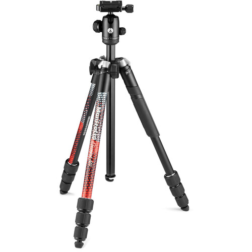 Manfrotto Element MII Mobile Bluetooth Aluminum Traveler Tripod (Red)
