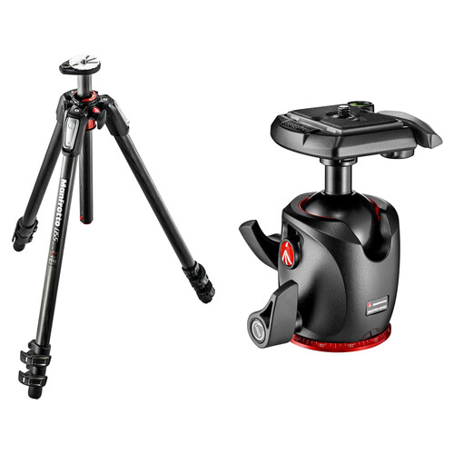 Manfrotto MT055CXPRO3 Carbon Fiber Tripod with MHXPRO-BHQ2 XPRO Ball Head with 200PL Quick Release System