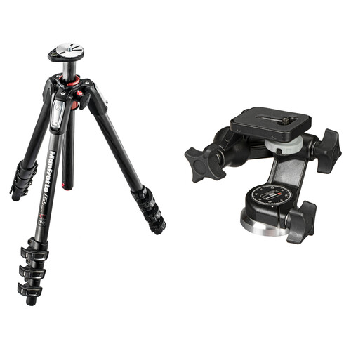 Manfrotto MT055CXPRO4 Carbon Fiber Tripod with 056 3D Junior Pan/Tilt Head