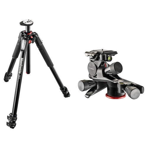 Manfrotto MT055XPRO3 Aluminum Tripod with XPRO Geared 3-Way Pan/Tilt Head Kit