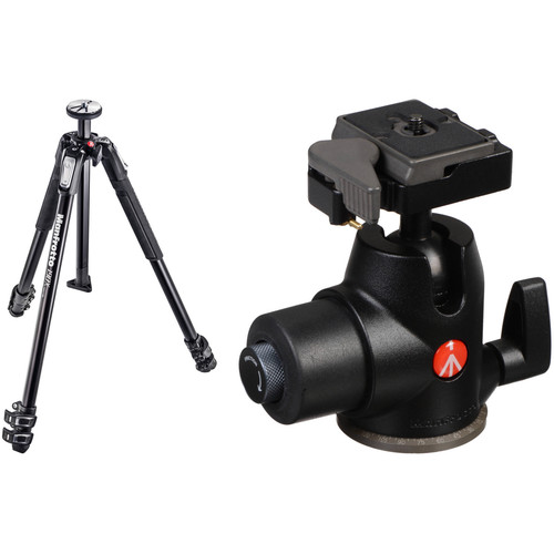 Manfrotto MT190X3 Aluminum Tripod with 468MGRC2 Hydrostatic Ball Head and RC2 Quick Release