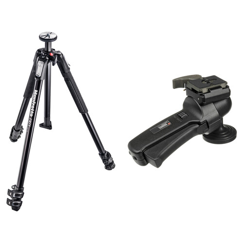 Manfrotto MT190X3 Aluminum Tripod with 322RC2 Grip Action Ball Head