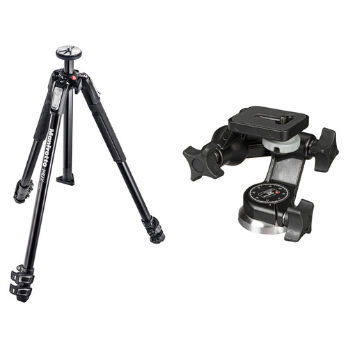 Manfrotto MT190X3 Aluminum Tripod with 056 3-D Junior Pan/Tilt Head