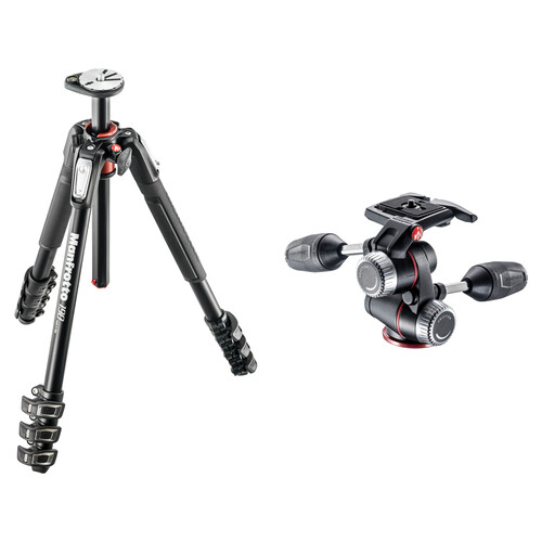 Manfrotto MT190XPRO4 Aluminum Tripod with MHXPRO-3W 3-Way Pan/Tilt Head Kit