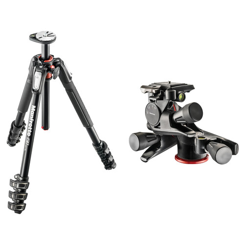 Manfrotto MT190XPRO4 Aluminum Tripod with XPRO Geared 3-Way Pan/Tilt Head Kit
