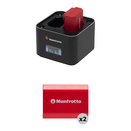 Manfrotto ProCUBE 3 Professional Twin Charger Kit with 2 NP-FZ100 Batteries