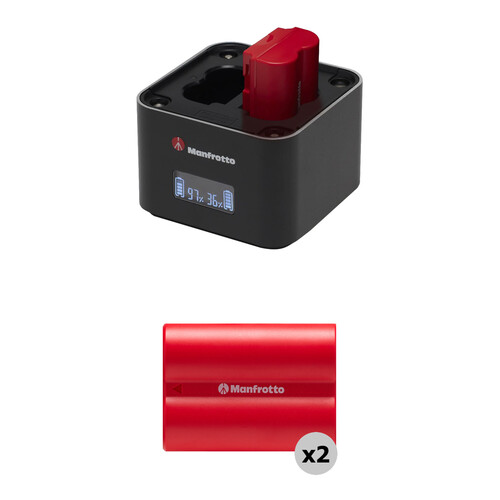 Manfrotto ProCUBE 3 Professional Twin Charger Kit with 2 NP-W235 Batteries