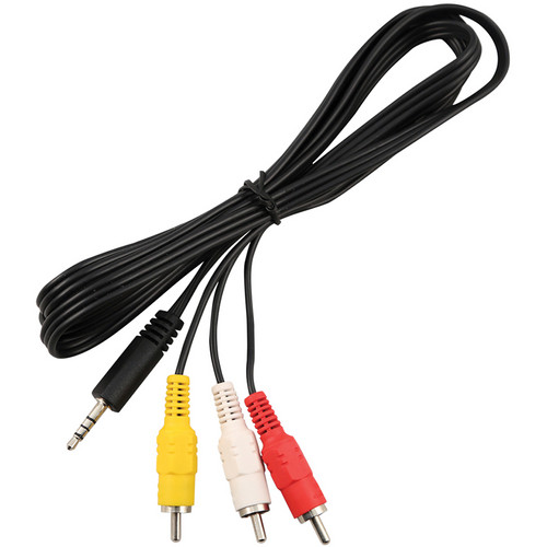 Manios Digital & Film Composite Video and L/R Audio to Stereo Mini Cable for 7" Field Monitor