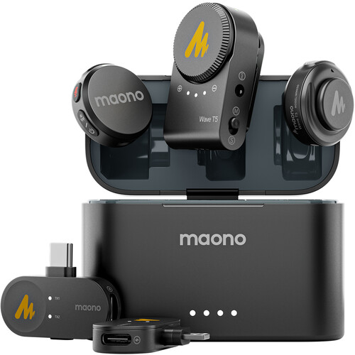 maono WM650 PA3 2-Person Wireless Lavalier Microphone Kit (USB-C Connector)