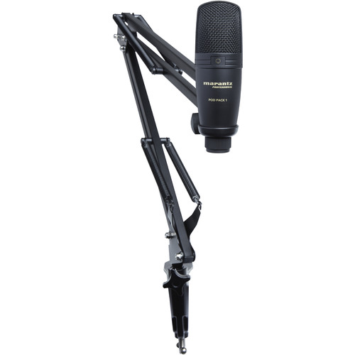 Marantz Professional Pod Pack 1 USB Microphone with Broadcast Stand & Cable Kit