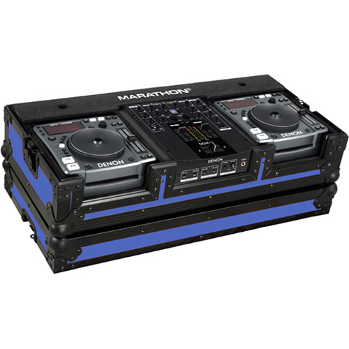 Marathon MA-DNSX1200BLKBLUE Flight Road CD Player Case (Black and Blue)