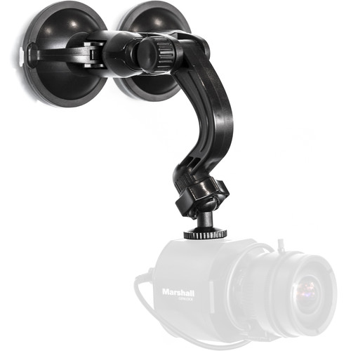 Marshall Electronics Dual Suction Cup Glass Mount with Adjustable Tilt Arm & 1/4"-20 Ball Mount