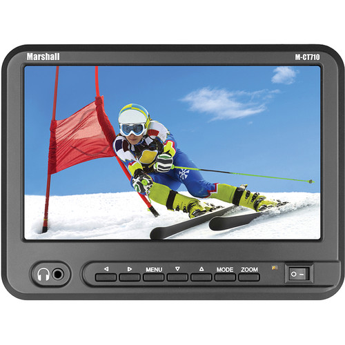 Marshall Electronics M-CT710 7" Portable Camera-Top High Resolution Monitor with Canon LP-E6 Plate/Battery/Charger