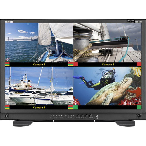 Marshall Electronics QVW-2410-HDI 24.1" IMD Quad-Viewer Monitor with Dual HDMI Input