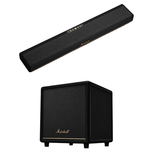 Marshall Heston 60 5.1-Channel Dolby Atmos Soundbar & Heston Sub 200 Subwoofer Kit (Black/Black)
