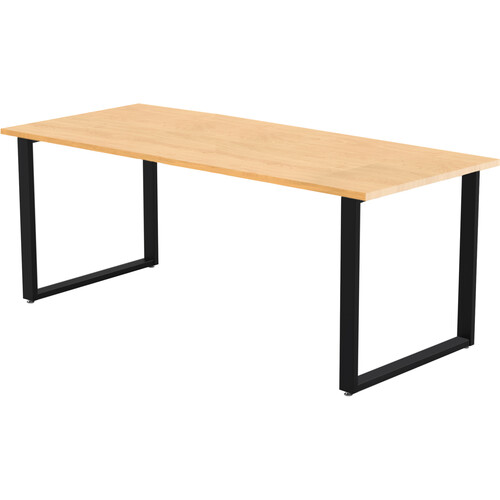 Marvel 72 x 30" Desk with Wire Management (Kensington Maple Laminate, Black)