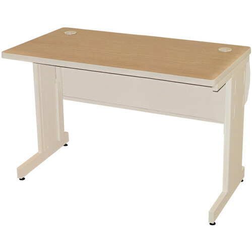 Marvel Pronto School Training Table with Lockable Raceway (42 x 30", Oak Laminate/Putty)