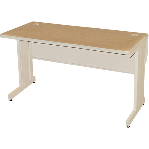 Marvel Pronto School Training Table with Lockable Raceway (60 x 24", Oak Laminate/Putty)