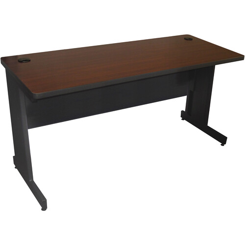 Marvel Pronto School Training Table with Modesty Panel Back (60 x 24", Mahogany Laminate/Dark Neutral)