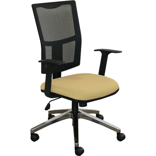 Marvel Task Mesh Chair with Forsythia Fabric and Chrome Plated Base