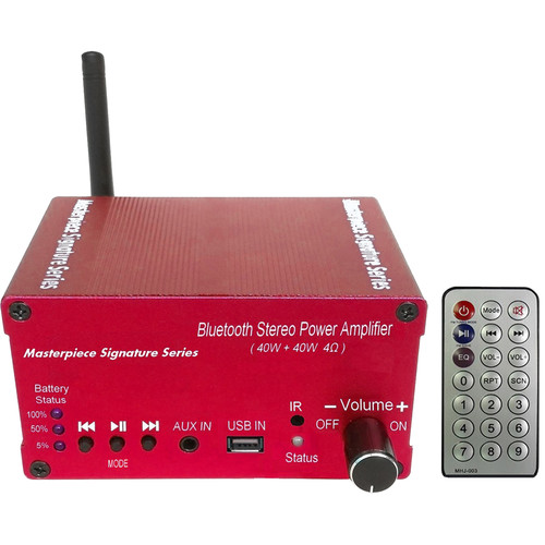 Masterpiece Signature Series MPC-4226B Stereo Receiver with Built-In Battery (Red)