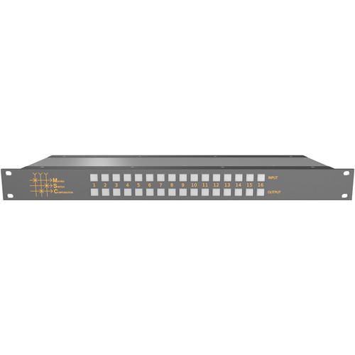 Matrix Switch 16 x 16 Analog Audio Router with Button Panel
