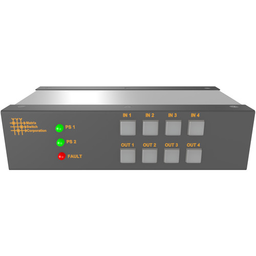 Matrix Switch 4 x 4 3G-SDI Video Router with Button Panel