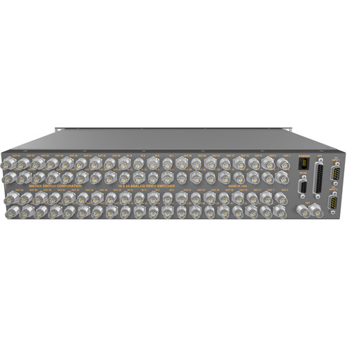 Matrix Switch MSC-V1664 16 x 64 Composite Analog Video Router with Status Panel