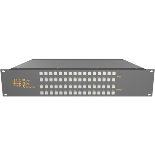Matrix Switch MSC-V3232L 32 x 32 Composite Analog Video Router with Button Panel