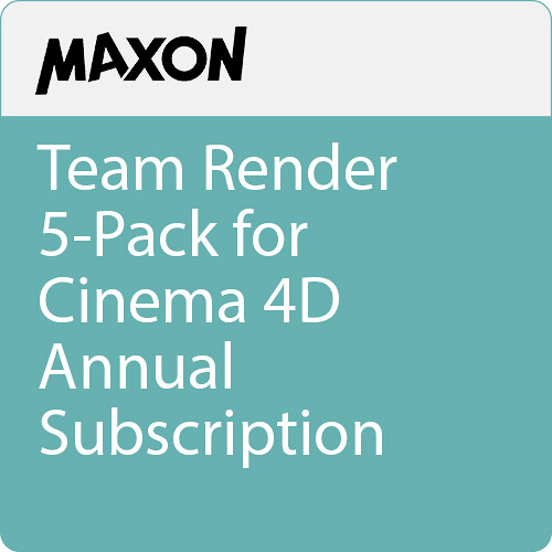 Maxon Team Render 5-Pack for Cinema 4D Annual Subscription (Download)