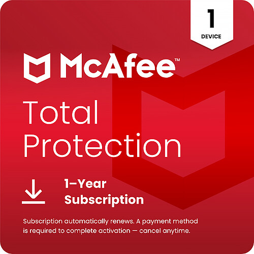 McAfee Total Protection (Download, 1 Device, 1-Year Subscription)